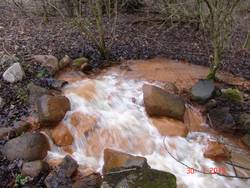 Einleitstelle am Tagebau Welzow-Süd I im Januar 2015 (c) BUND Brandenburg