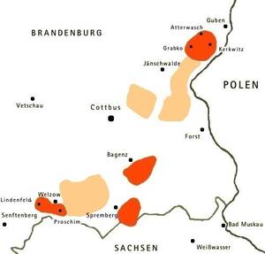 Tagebaufelder in der Lausitz; Abb: BUND