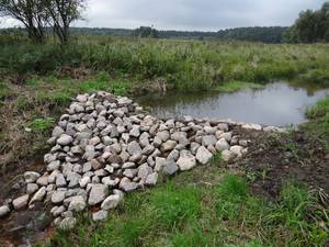 Stützschwelle im Booßener Mühlenfließ, Foto: BUND
