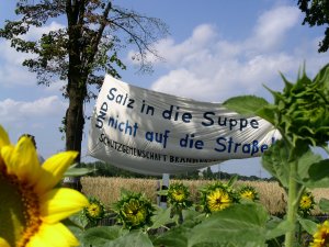 Aktion gegen Tausalz in Alleen; Quelle: BUND