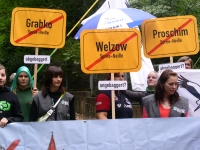 Protest gegen neue Tagebaue; Foto: BUND